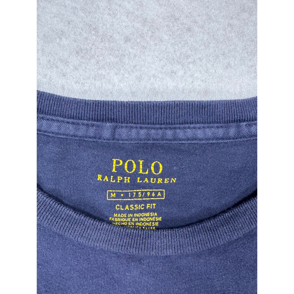 Polo Ralph Lauren Mens T-Shirt Bundle 4pk Navy Blue Yellow Pocket V-Neck Size M - Picture 14 of 16